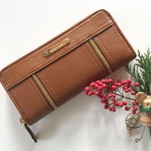 Michael Kors Moxley Brown Leather Wallet